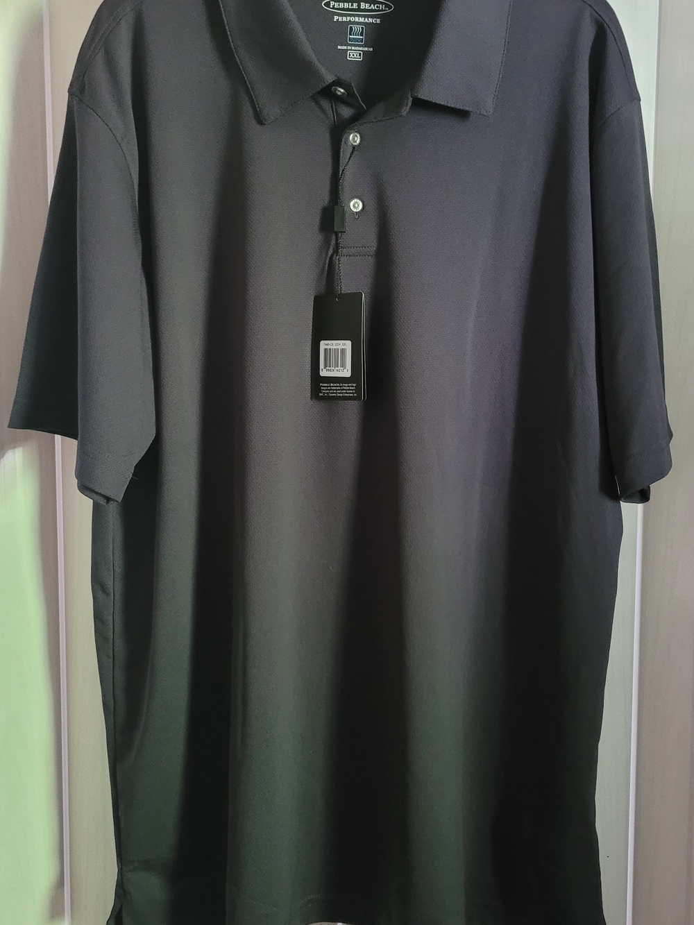 Pebble Beach Black Performance Polo